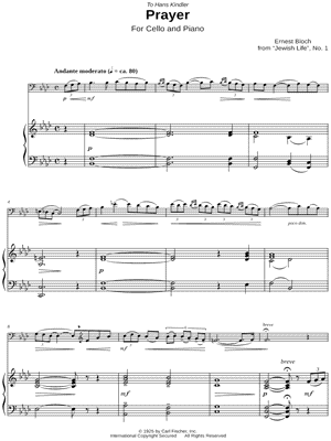 Prayer - Cello & Piano