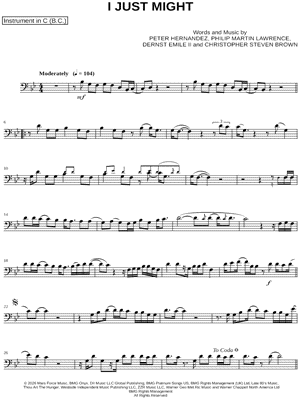 I Just Might - Bass Clef Instrument & Piano