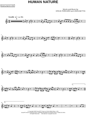 Human Nature - Bb Instrument & Piano