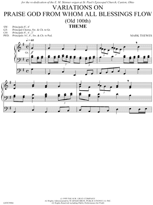 Collection: Variations on "Praise God From Whom All Blessings Flow"