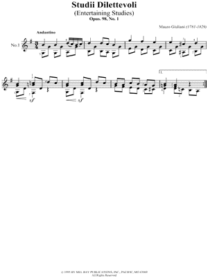 Collection: Studii Dilettevoli, Opus 98