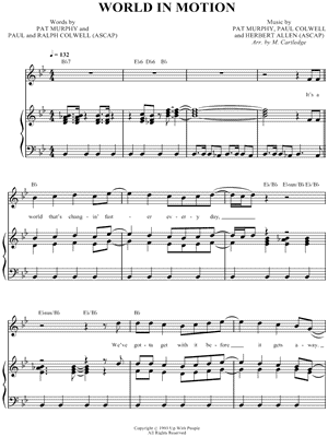 Collection: Up With People: World in Motion Songbook