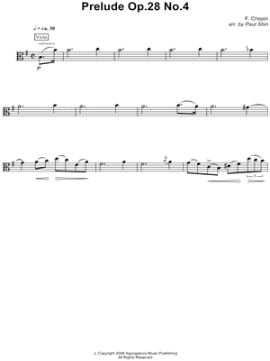 Collection: Prelude No. 4 in E Minor - Viola and Piano