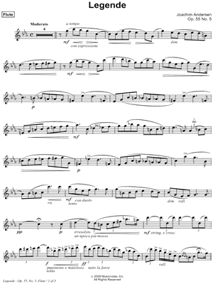 Collection: Legende, Op. 55, No. 5 - Flute & Piano