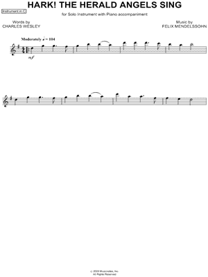 Collection: Hark! the Herald Angels Sing - C Instrument & Piano