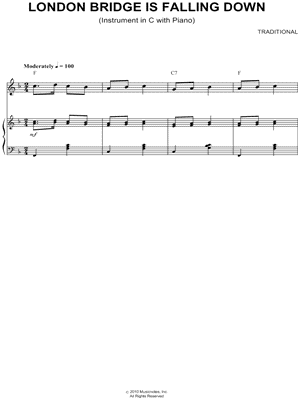 Collection: London Bridge Is Falling Down - C Instrument and Piano