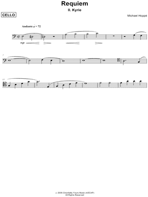 Collection: Requiem, II. Kyrie - Clarinet, Cello, Soprano, Tenor and Piano