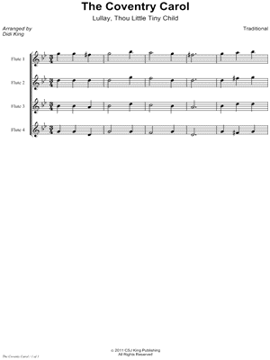 Collection: The Coventry Carol - Flute Quartet