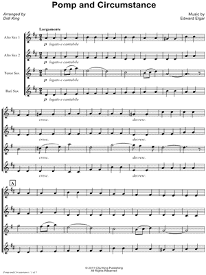 Collection: Pomp and Circumstance - Saxophone Quartet