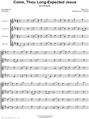 Collection: Come, Thou Long- Expected Jesus - Saxophone Quartet