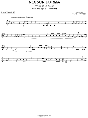 Collection: Nessun Dorma - F Instrument & Piano