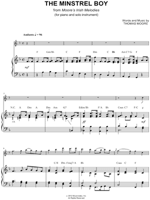 Collection: The Minstrel Boy - C Instrument & Piano