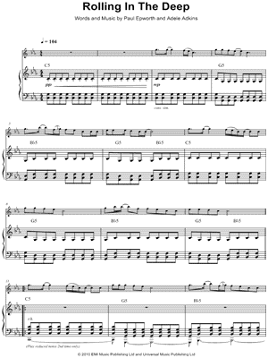 Collection: Rolling In the Deep - F Instrument & Piano
