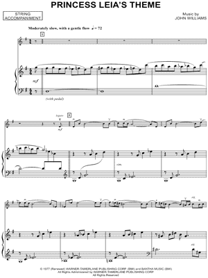 Collection: Princess Leia's Theme - Violin & Piano