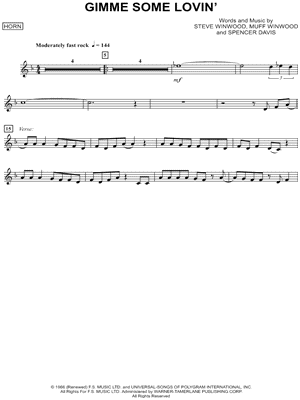 Collection: Gimme Some Lovin' - French Horn & Piano Accompaniment