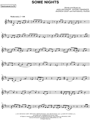 Collection: Some Nights - Bb Instrument & Piano