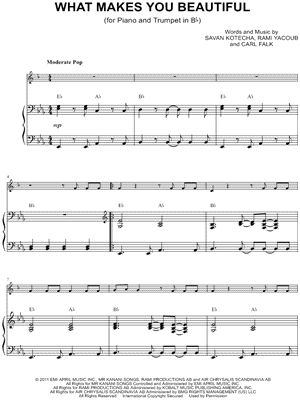 Collection: What Makes You Beautiful - Bb Trumpet & Piano