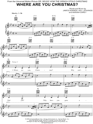 Collection: Where Are You Christmas? - Eb Instrument & Piano