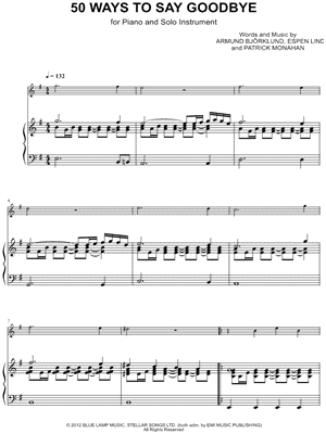 Collection: 50 Ways To Say Goodbye - Bass Clef Instrument & Piano