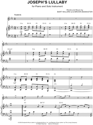 Collection: Joseph's Lullaby - Bass Clef Instrument & Piano