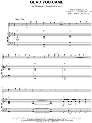 Collection: Glad You Came - C Instrument & Piano