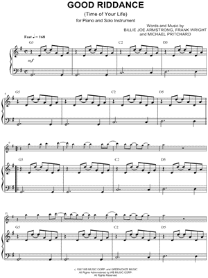 Collection: Good Riddance (Time of Your Life) - Bb Instrument & Piano