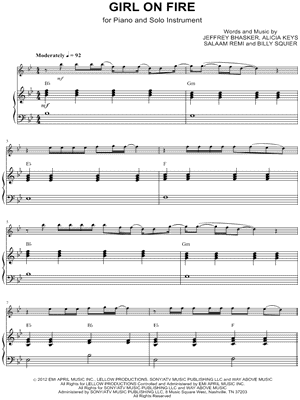 Collection: Girl on Fire - C Instrument & Piano