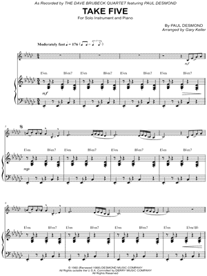 Collection: Take Five - C Instrument & Piano