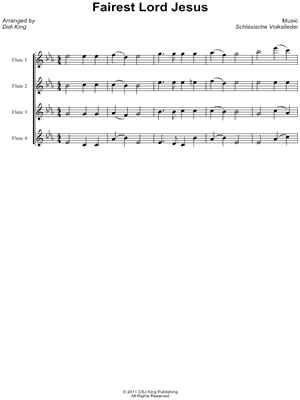 Collection: Fairest Lord Jesus - Flute Quartet
