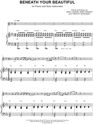 Collection: Beneath Your Beautiful - C Instrument & Piano