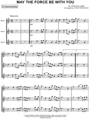 Collection: May the Force Be With You - C Instrument Trio & Piano