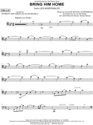 Collection: Bring Him Home - Cello & Piano