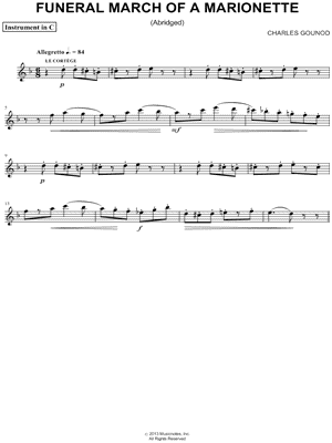 Collection: Funeral March of a Marionette - C Instrument & Piano