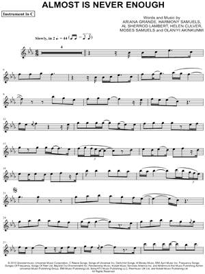 Collection: Almost Is Never Enough - C Instrument & Piano