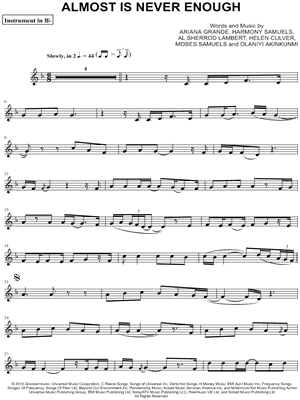 Collection: Almost Is Never Enough - Bb Instrument & Piano