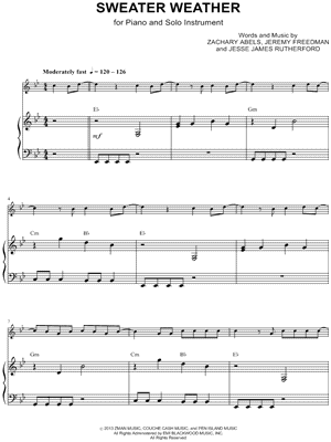 Collection: Sweater Weather - Eb Instrument & Piano