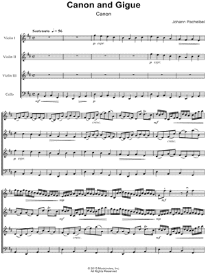 Collection: Canon and Gigue in D Major (complete)