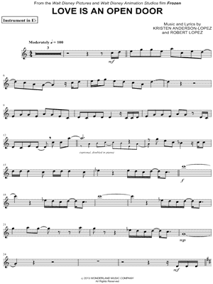 Collection: Love is an Open Door - Eb Instrument & Piano