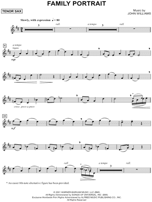 Collection: Family Portrait - Tenor Saxophone & Piano