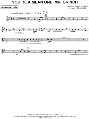 Collection: You're a Mean One, Mr. Grinch - Bb Instrument & Piano