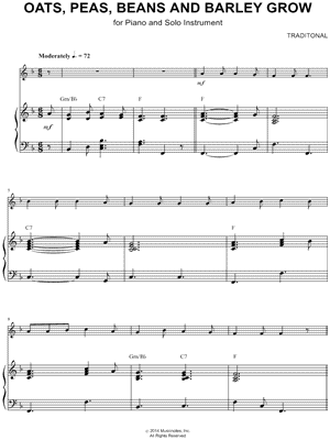 Collection: Oats, Peas, Beans and Barley Grow - Eb Instrument & Piano