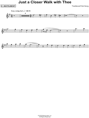 Collection: Just a Closer Walk with Thee - Eb Instrument & Piano