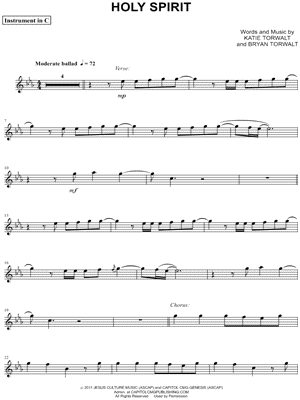 Collection: Holy Spirit - C Instrument & Piano