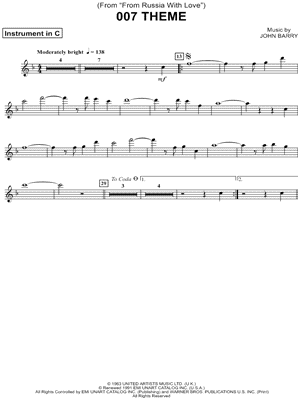 Collection: 007 Theme - C Instrument & Piano