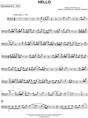 Collection: Hello - Bass Clef Instrument & Piano