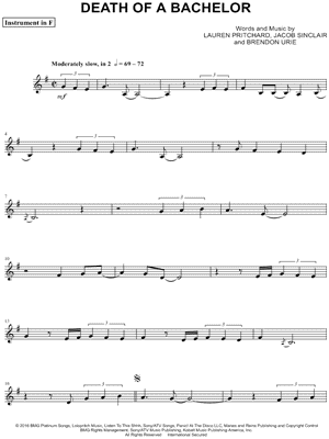 Collection: Death of a Bachelor - F Instrument & Piano