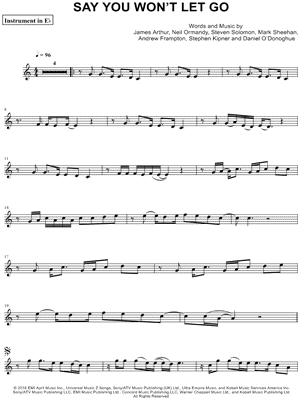 Collection: Say You Won't Let Go - Eb Instrument & Piano