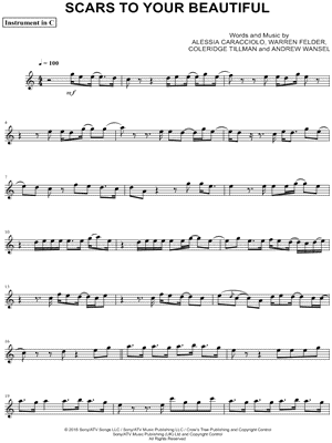 Collection: Scars to Your Beautiful - C Instrument & Piano