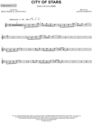 Collection: City of Stars [Sebastian Solo] - C Instrument & Piano