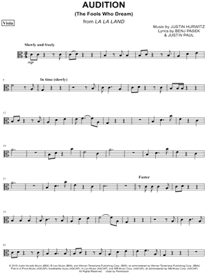 Collection: Audition (The Fools Who Dream) - Viola & Piano